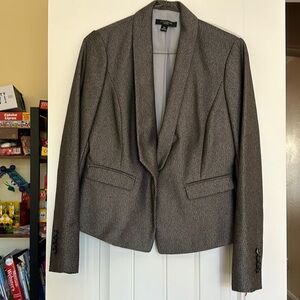 Ann Taylor brown tweed blazer